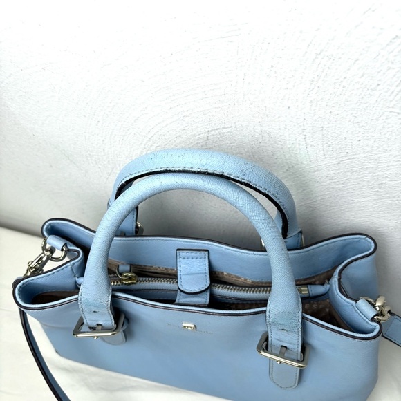 KATE SPADE Cove Street Provence Satchel Crossbody Arctic Blue Saffiano Leather - Picture 12 of 16